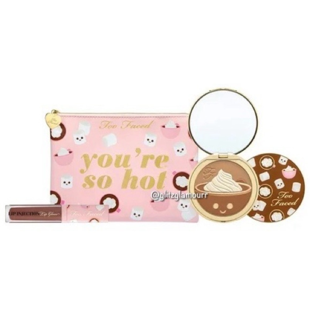 ☕️Too Faced You're So Hot Bronzer and Lip Gloss Set☕️